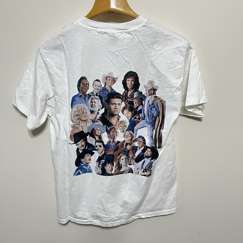 Vintage Country Music Rap Tee Style Shirt 1990s Size XL Dolly Parton Hank Jr - Picture 3 of 4